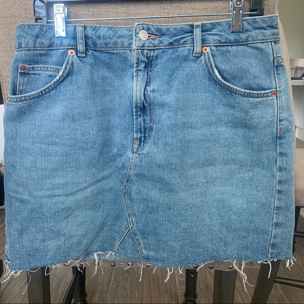 Topshop Moto Denim Skirt